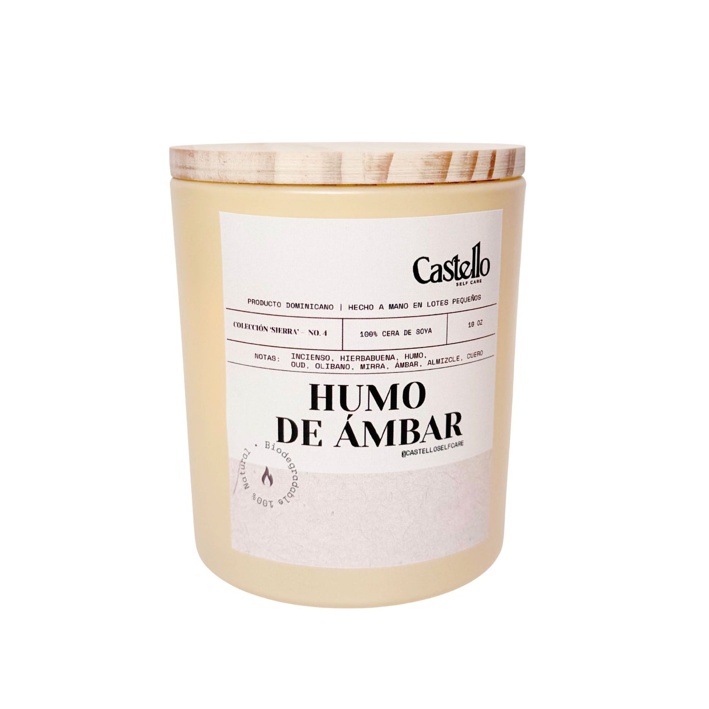 Humo de Ámbar – Vela de soya | 10oz