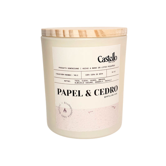 Papel & Cedro – Vela de soya | 10oz