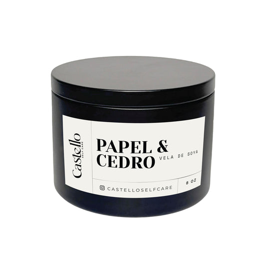 Papel & Cedro – Vela de soya | 8oz